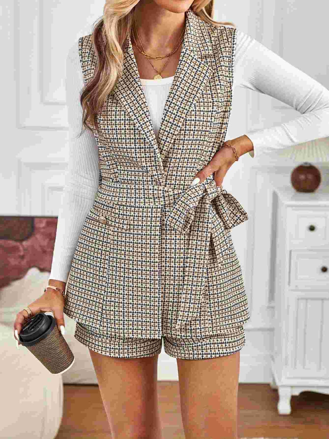 Modern Preppy Two-Piece Outfit