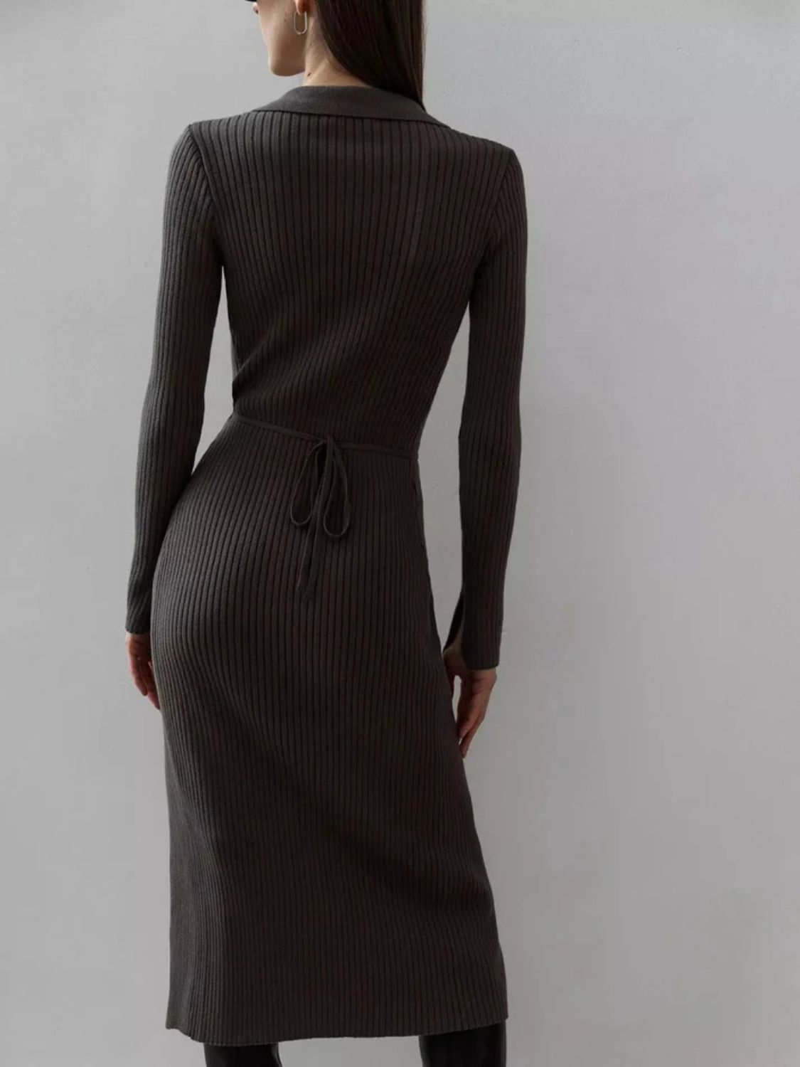 Modern Charm Collared Knit Dress