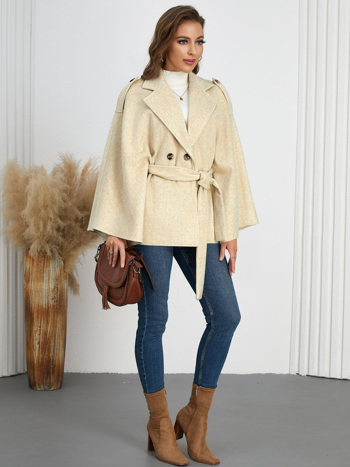 Refined Elegance Poncho Jacket