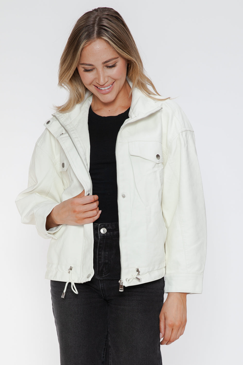 Sleek Rebel PU Zip-Up