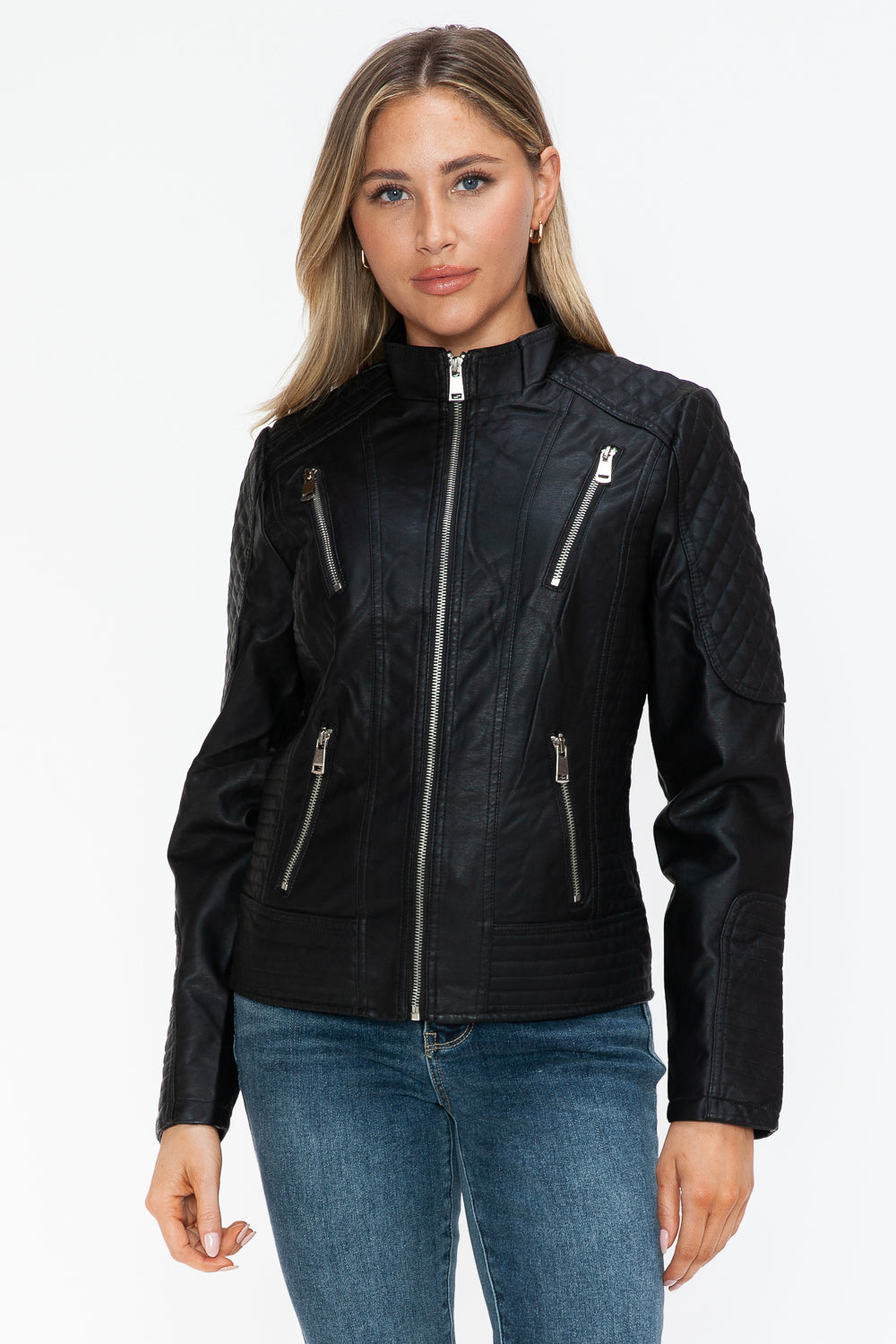 Timeless Motion Faux Leather Coat