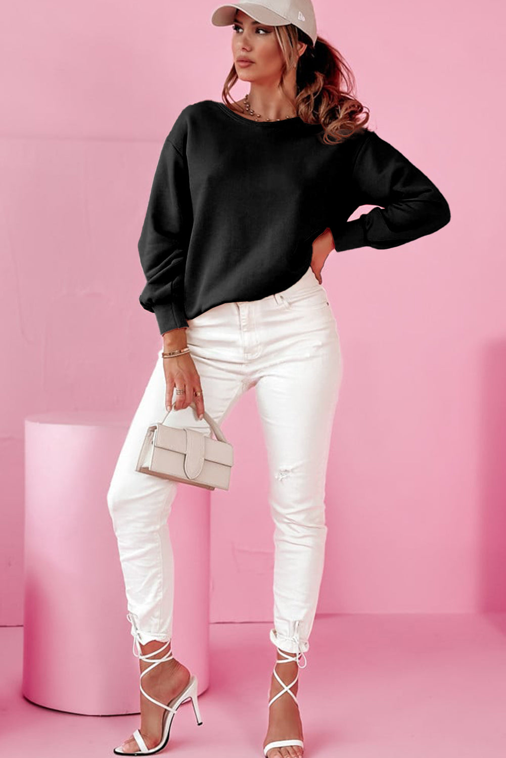 Trendy Touch Bow Detail Sweatshirt