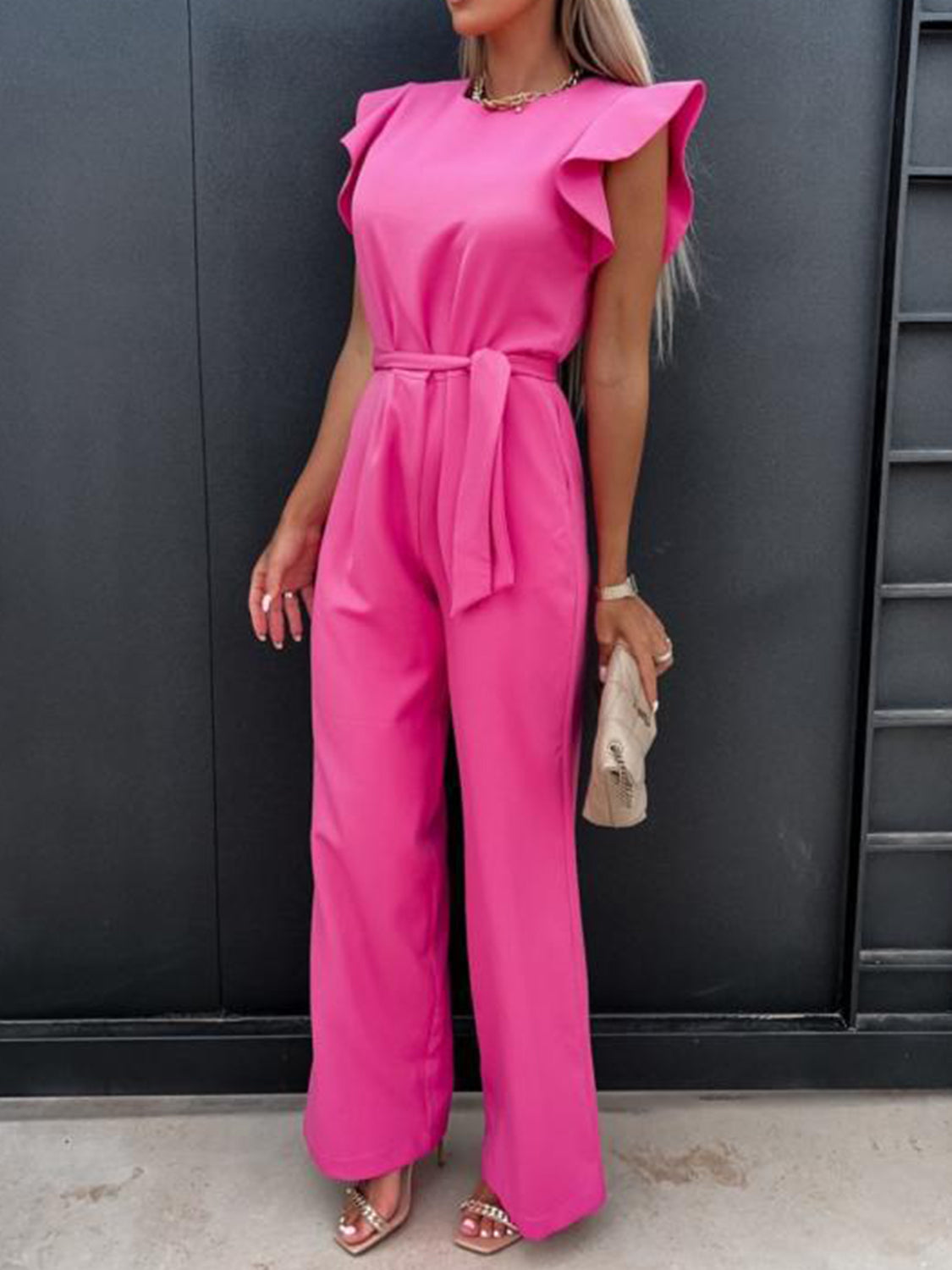 Sophisticated Ease Cap Sleeve Jumpsuit