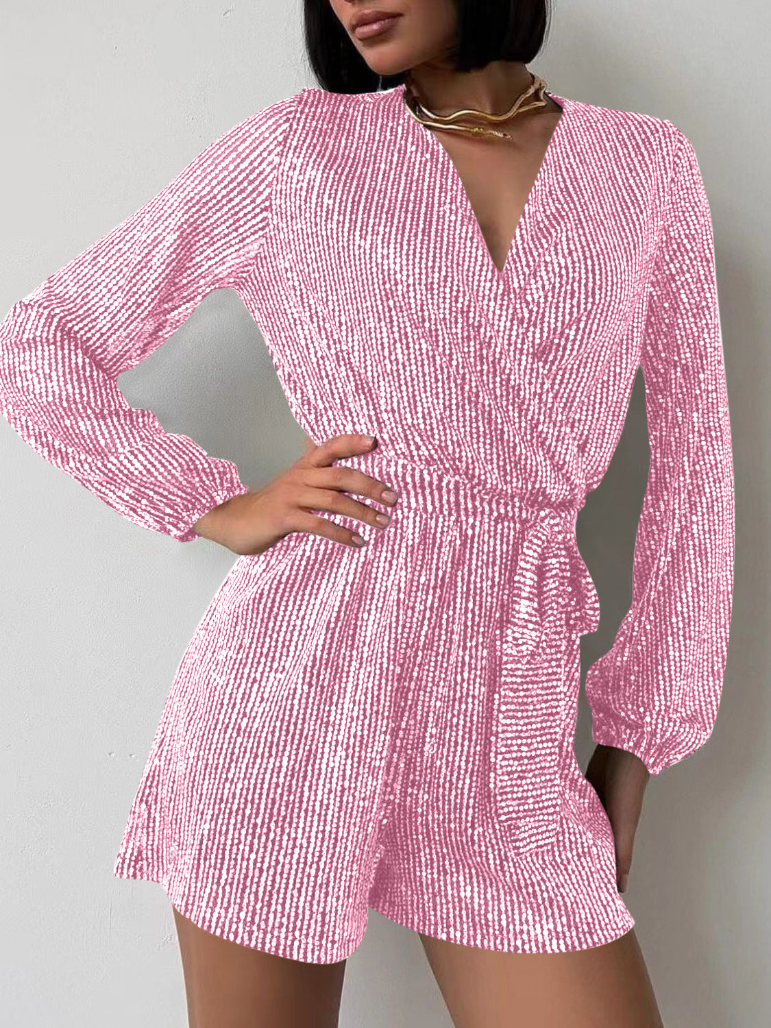 Shimmer Chic Sequin Romper