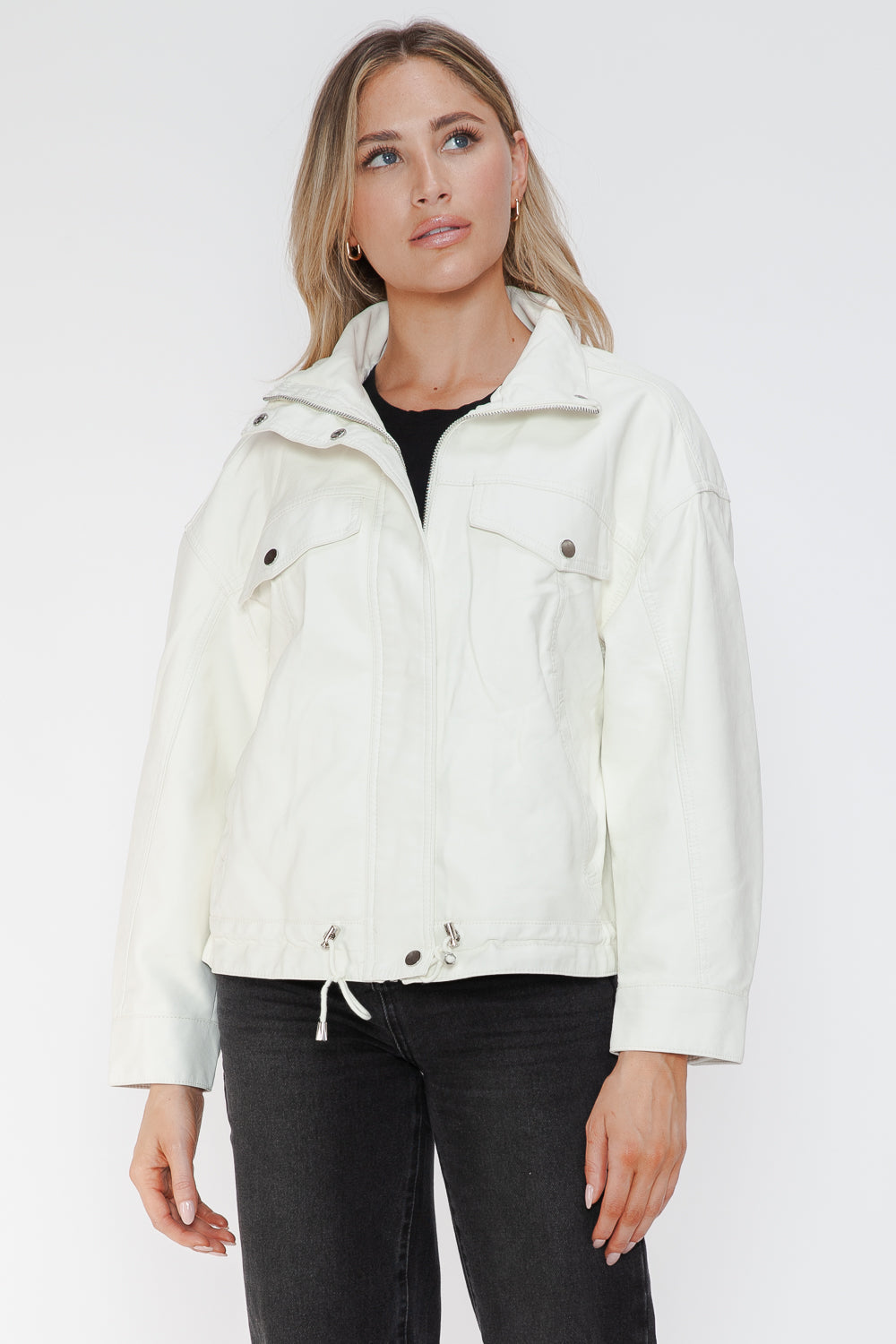 Sleek Rebel PU Zip-Up