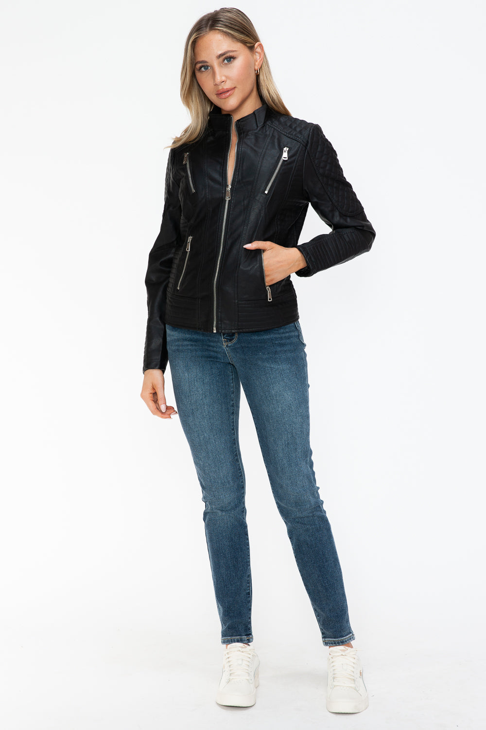 Timeless Motion Faux Leather Coat