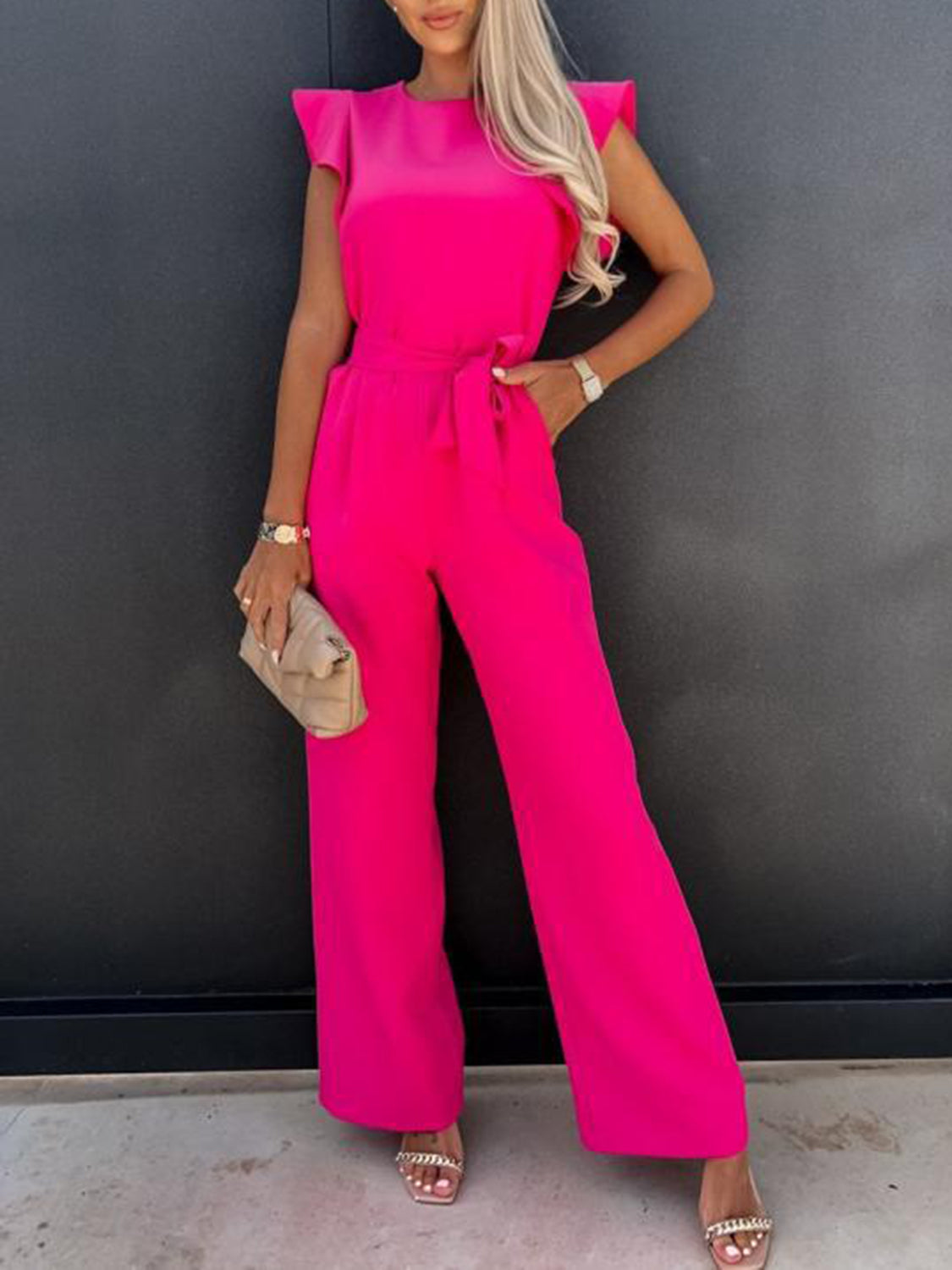 Sophisticated Ease Cap Sleeve Jumpsuit