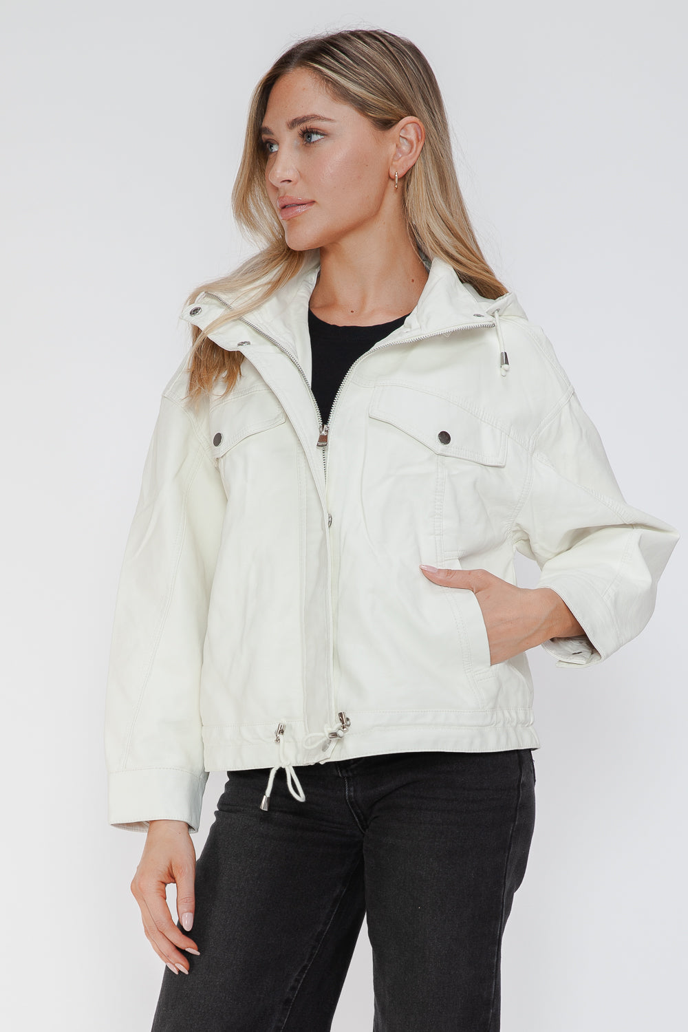 Sleek Rebel PU Zip-Up