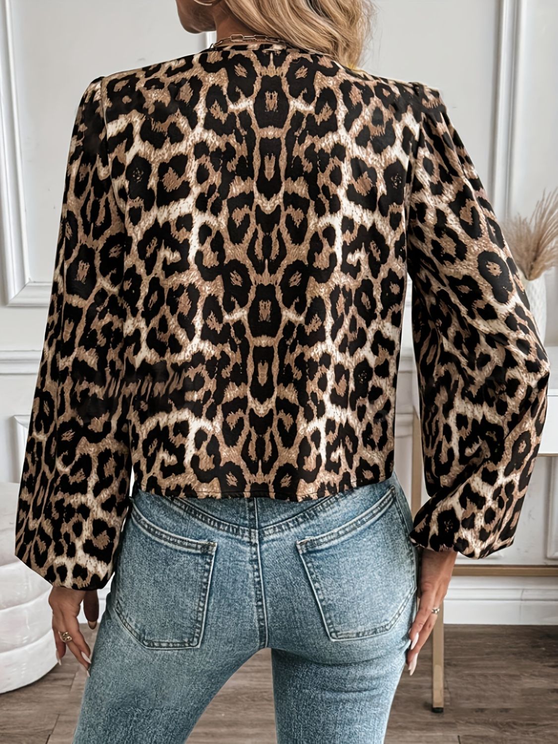 Fierce Flair Leopard Tie Top