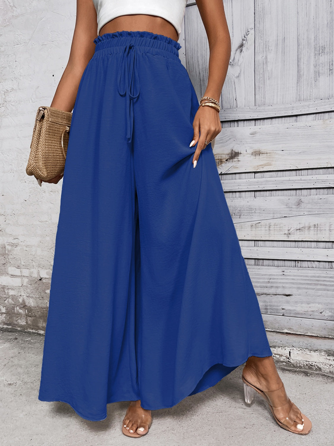 Honey Tied High Waist Wide Leg Pants – Effortless Style and Comfort