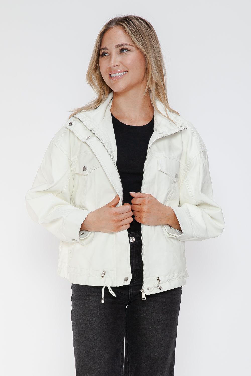 Sleek Rebel PU Zip-Up