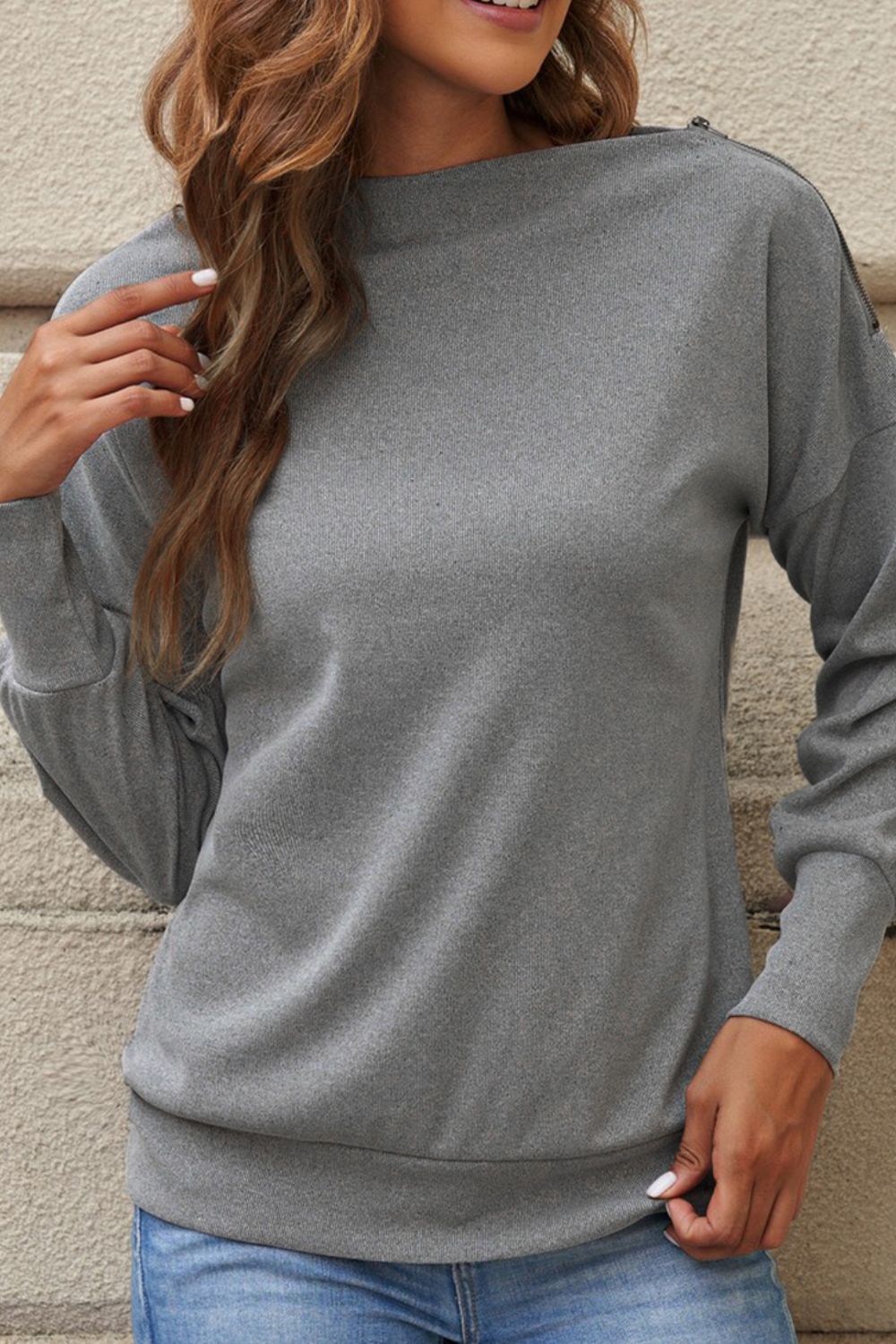 Modern Allure Asymmetric Sweatshirt